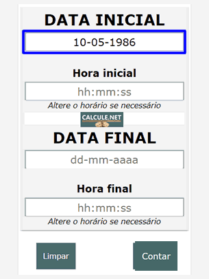 Digite a data inicial