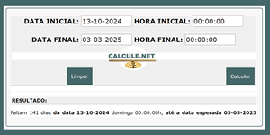 Calculadora de faltam quantos dias